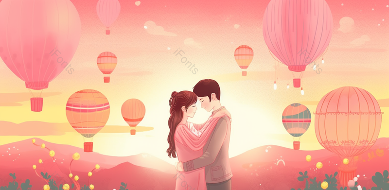 浪漫情人节情侣约会插画背景,插画/手绘图,插画/手绘图库,插画/手绘图下载,插画/手绘